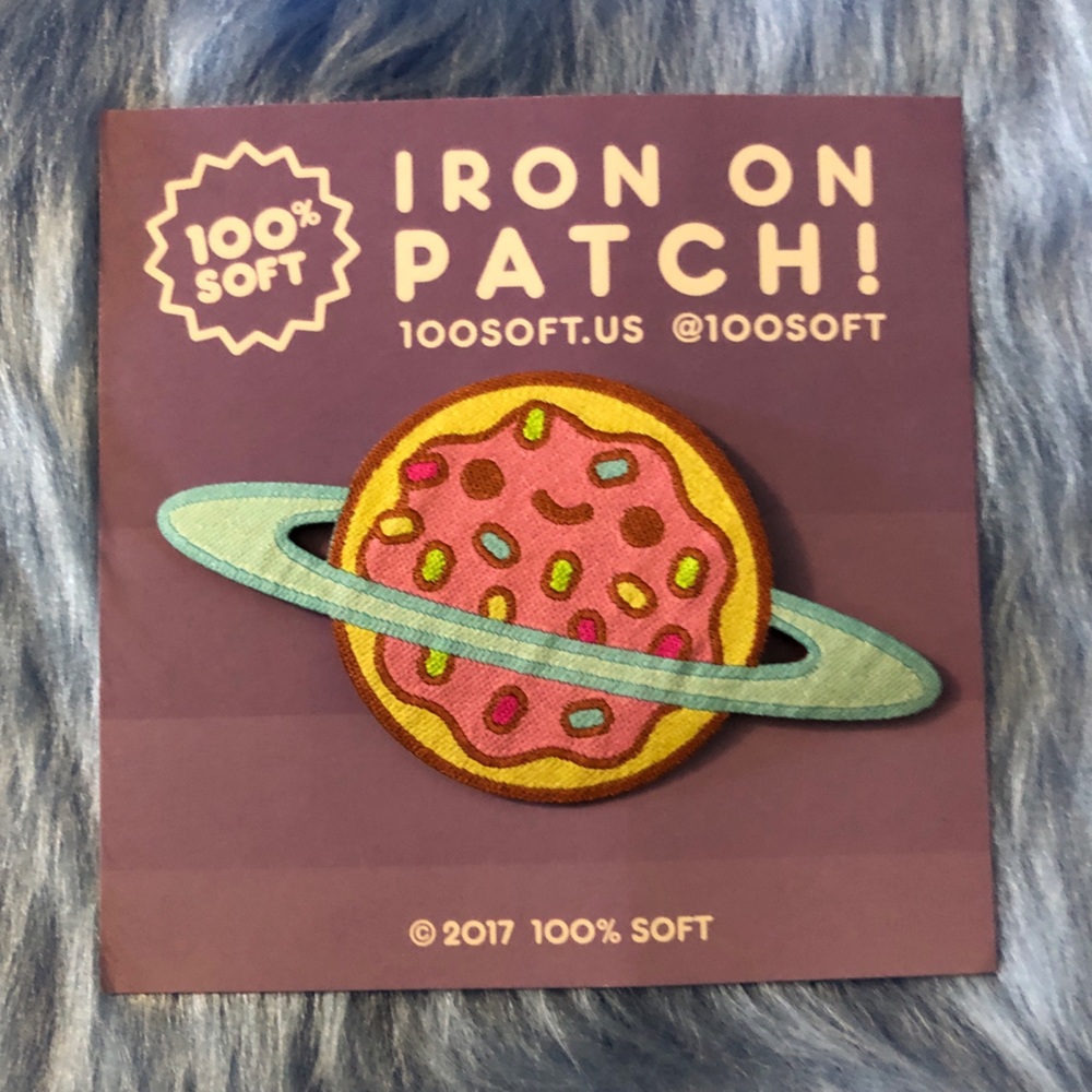 100% Soft Kawaii Donut Galaxy Iron-On Patch Hot Topic